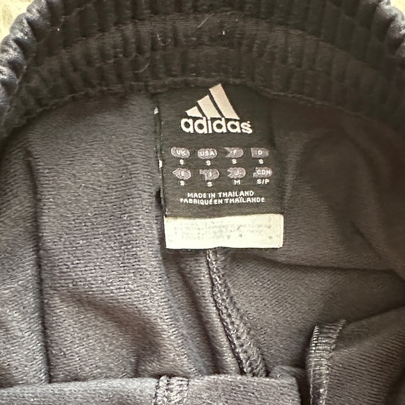 Adidas Black Pants with Pink performance 3 Stripes - Picture 2 of 5